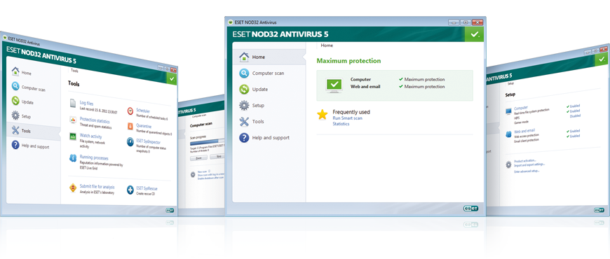 Screenshot Gallery for ESET NOD32 Antivirus 5